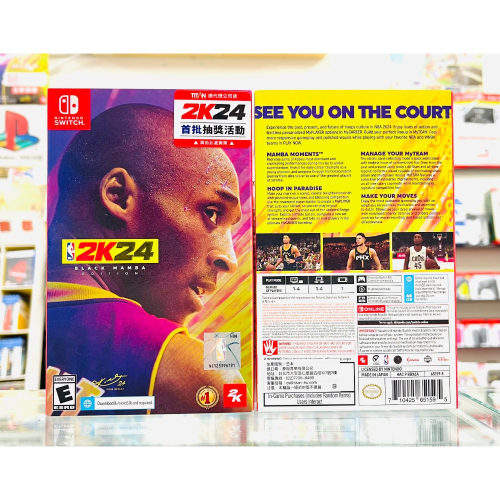 【東晶電玩】 Switch NS 美國職業籃球 NBA 2K24 黑曼巴版 中文版、附預購特典(全新、現貨)
