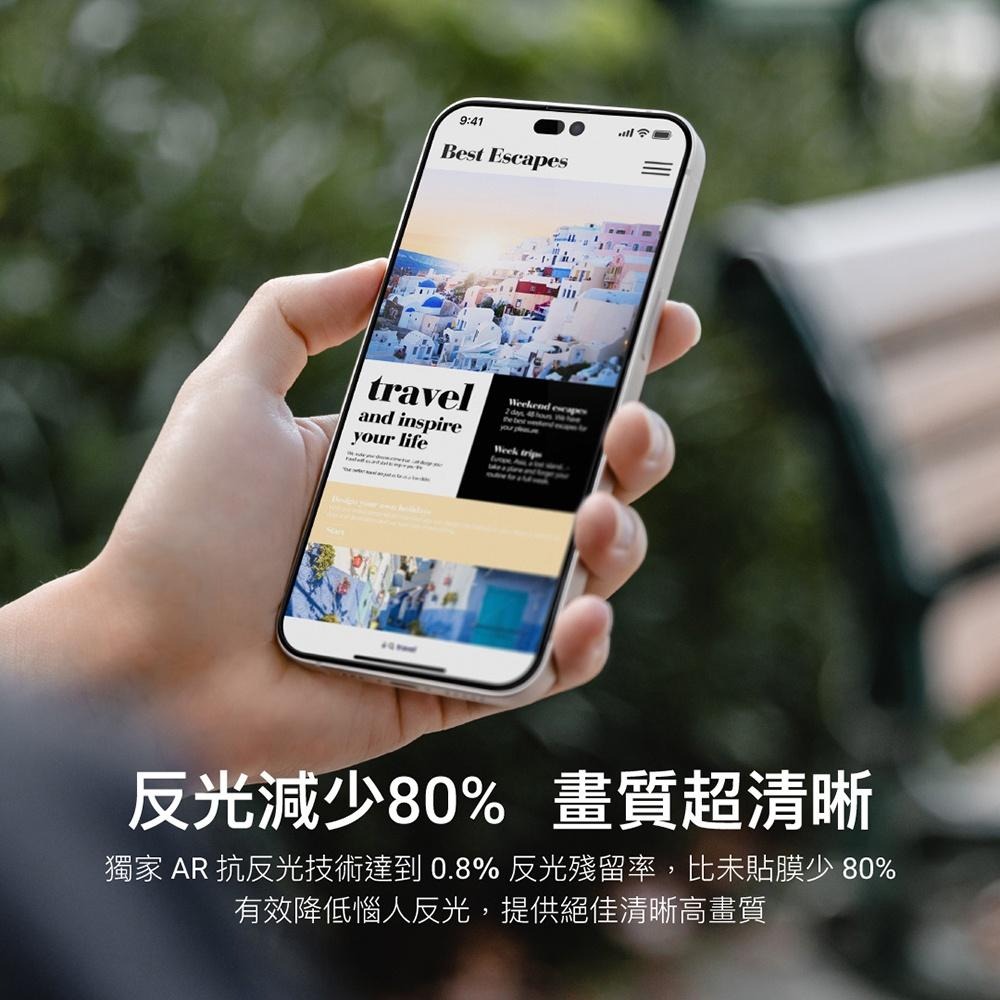 MAGEASY 魚骨牌 抗反光鋼化玻璃保護貼 VETRO AR iPhone 14/13-細節圖3