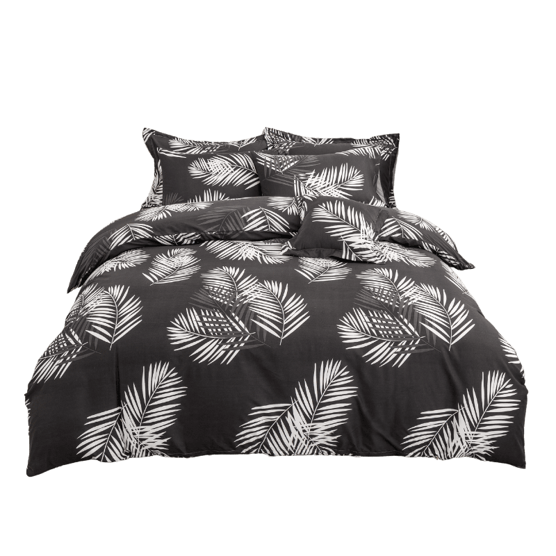 【夢境】MIT 舒柔棉床包組 床包枕套 被套 鋪棉兩用被組 - 墨影-細節圖2