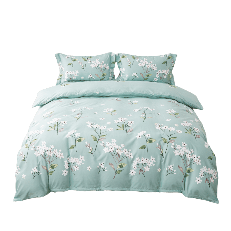 【夢境】MIT 舒柔棉床包組 床包枕套 被套 鋪棉兩用被組 - 清怡-細節圖2