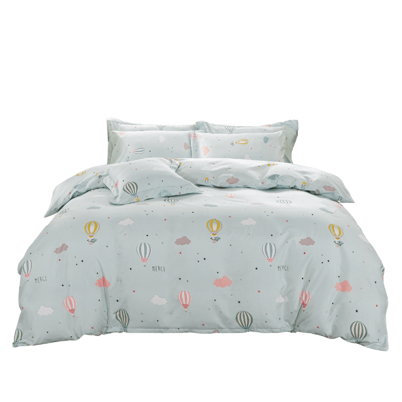 【夢境】MIT 舒柔棉床包組 床包枕套 被套 鋪棉兩用被組 - 熱氣球-細節圖2