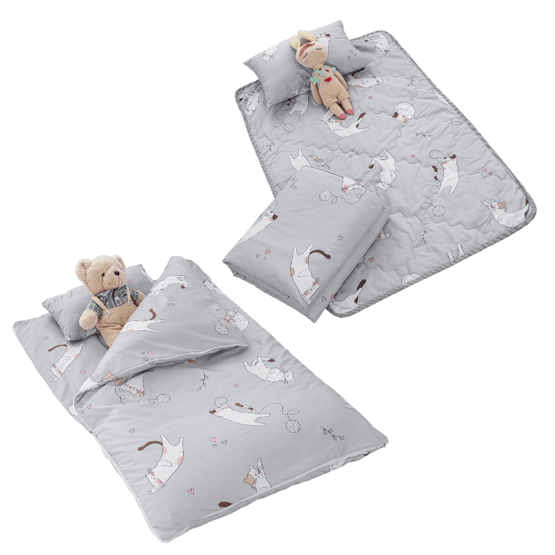 【7-ELEVEN門市團購】【夢境】兒童睡墊/睡袋 三件組 幼稚園午睡首選 多款可選 舒柔棉 2-8歲 方便攜帶-規格圖11