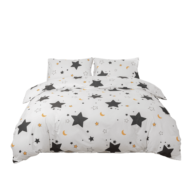 【夢境】MIT 舒柔棉床包組 床包枕套 被套 鋪棉兩用被組 - 午夜星空-細節圖2