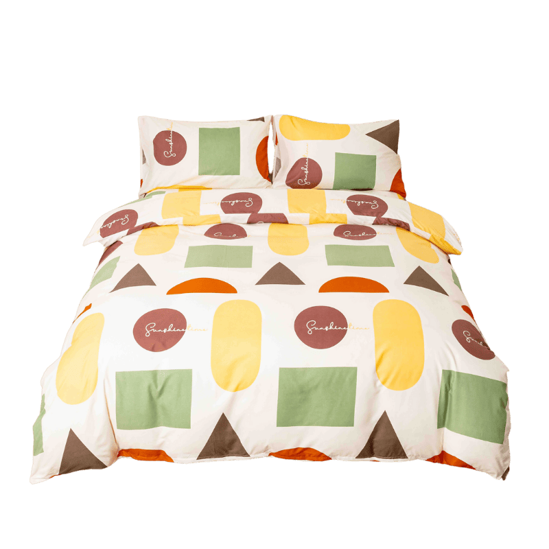 【夢境】MIT 舒柔棉床包組 床包枕套 被套 鋪棉兩用被組 - 格調幾何-細節圖2