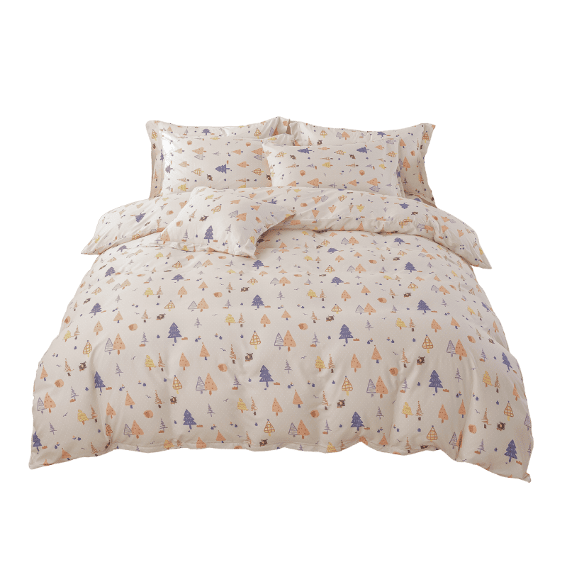 【夢境】MIT 舒柔棉床包組 床包枕套 被套 鋪棉兩用被組 - 童話森林-細節圖2