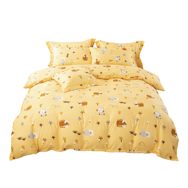 【夢境】MIT 舒柔棉床包組 床包枕套 被套 鋪棉兩用被組 - 金色草原-細節圖2