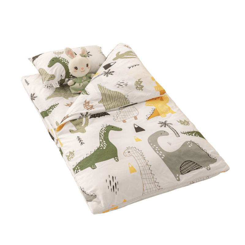 【夢境】兒童睡袋 三件組 幼稚園午睡首選 舒柔棉/睡墊/睡袋/2-8歲/快速收納/方便攜帶 - 恐龍帝國-細節圖2