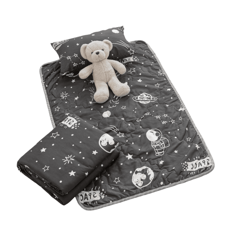 【夢境】兒童睡墊 三件組 幼稚園午睡首選 舒柔棉/睡墊/睡袋/2-8歲/快速收納/方便攜帶 - 宇宙兄弟-細節圖2