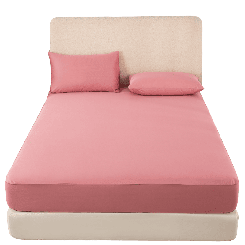 【夢境】MIT 100% 防水保潔墊 x 3M吸濕排汗專利技術 床包式/防水床包/戒尿布/老人/幼童 - 豆沙粉-細節圖2