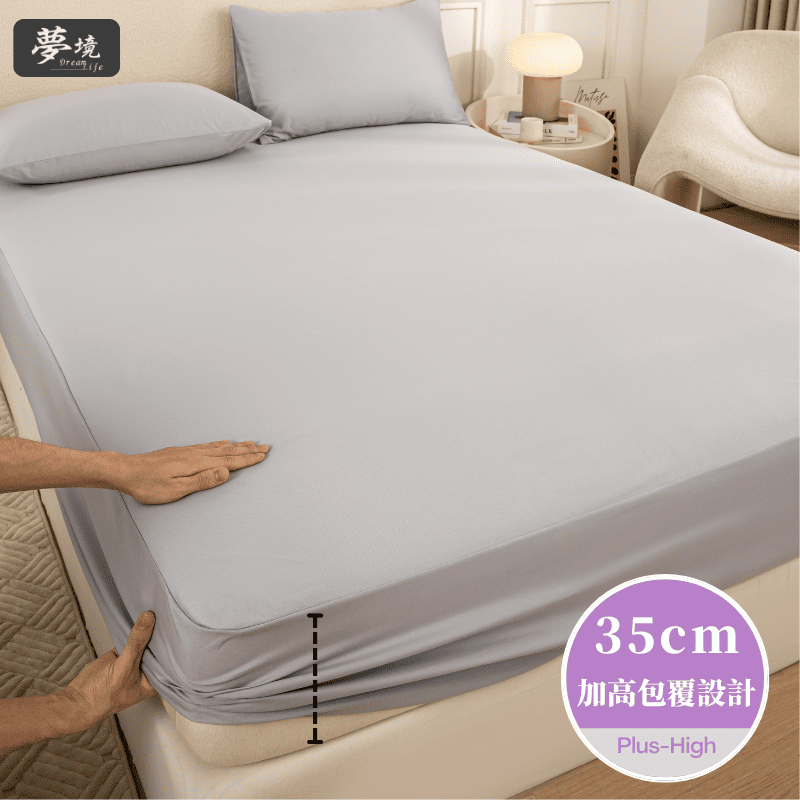 【夢境】MIT 100% 防水保潔墊 x 3M吸濕排汗專利技術 床包式/防水床包/戒尿布/老人/幼童 - 星空灰-細節圖5