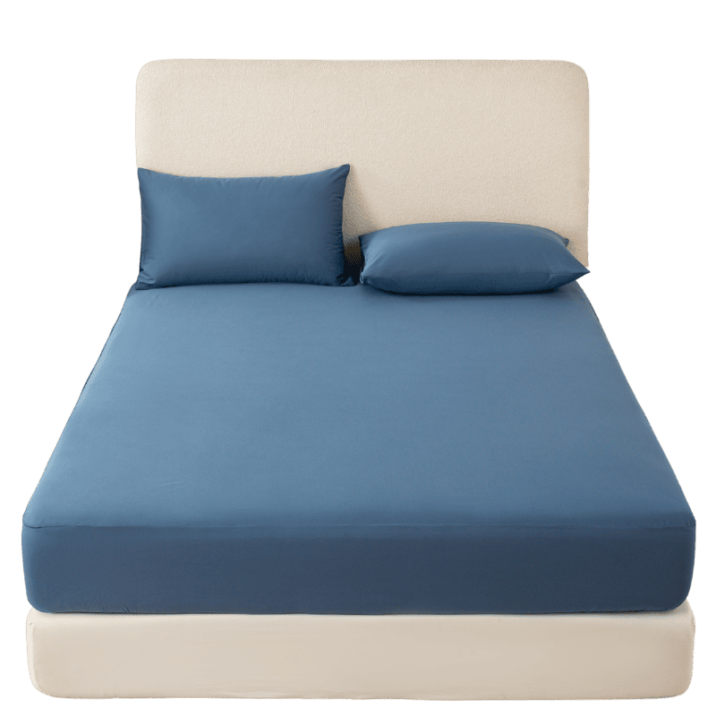 【夢境】MIT 100% 防水保潔墊 x 3M吸濕排汗專利技術 床包式/防水床包/戒尿布/老人/幼童 - 莫藍灰-細節圖2