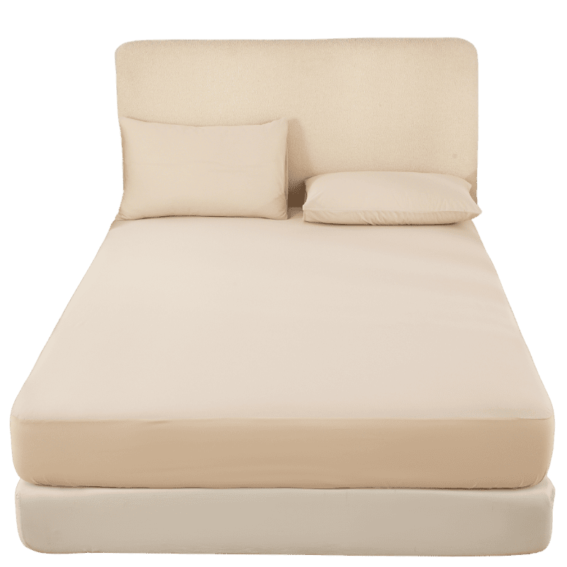 【夢境】MIT 100% 防水保潔墊 x 3M吸濕排汗專利技術 床包式/防水床包/戒尿布/老人/幼童 - 燕麥奶-細節圖2