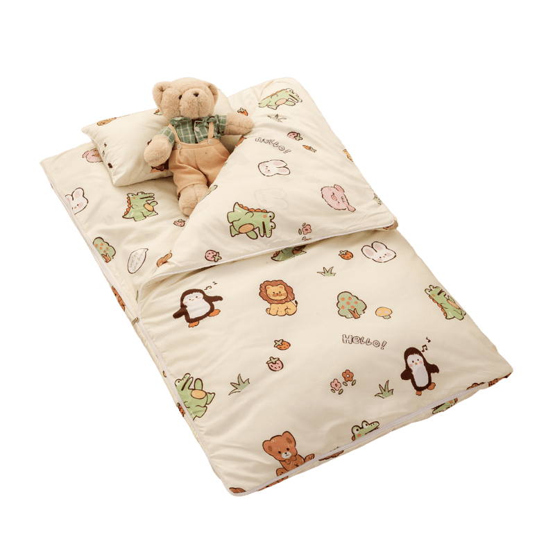 【夢境】兒童睡袋 三件組 幼稚園午睡首選 舒柔棉/睡墊/睡袋/2-8歲/快速收納/方便攜帶 - 小森萌友-細節圖2