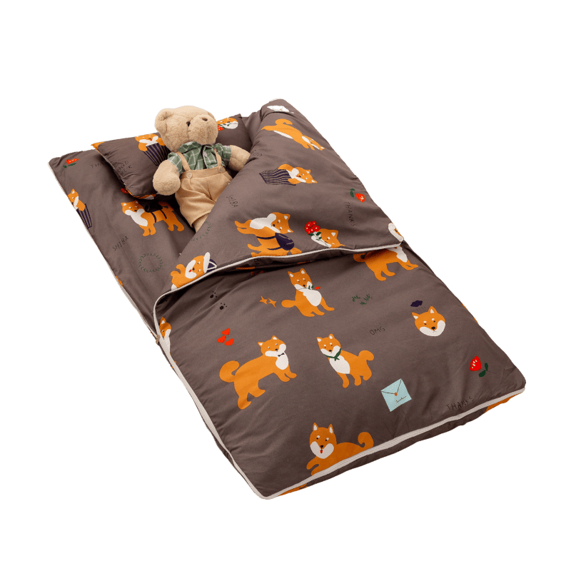 【夢境】兒童睡袋 三件組 幼稚園午睡首選 舒柔棉/睡墊/睡袋/2-8歲/快速收納/方便攜帶 - 逗逗小柴-細節圖2