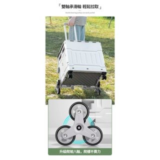 🚀蝦店隔日到貨🔥臺灣現貨 可登機購物推車 露營收納推車 折疊購物車置物推車 摺疊手推車 買菜車 行動手拉車 露營收納-細節圖5