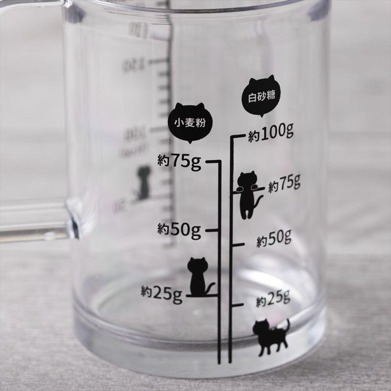 【貝印KAI】貓咪量杯 200/500ml 日本製量杯 烹飪器具 量杯【貝麗瑪丹】-細節圖6