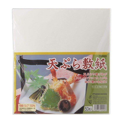 【日本Kyowa】天婦羅吸油紙(50入)100%純紙槳/炸物去油紙/廚房吸油/不含螢光劑