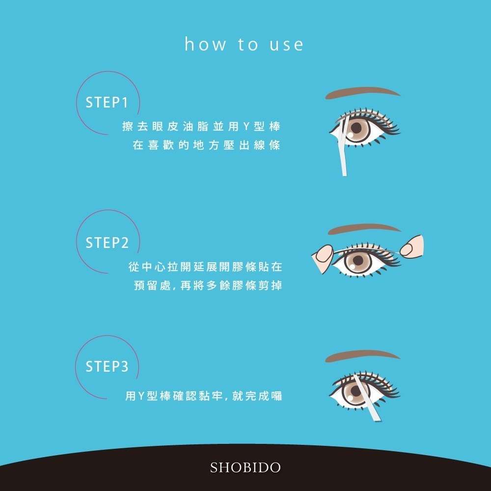 【SHOBIDO】雙眼皮纖維膠條 96枚-細節圖3
