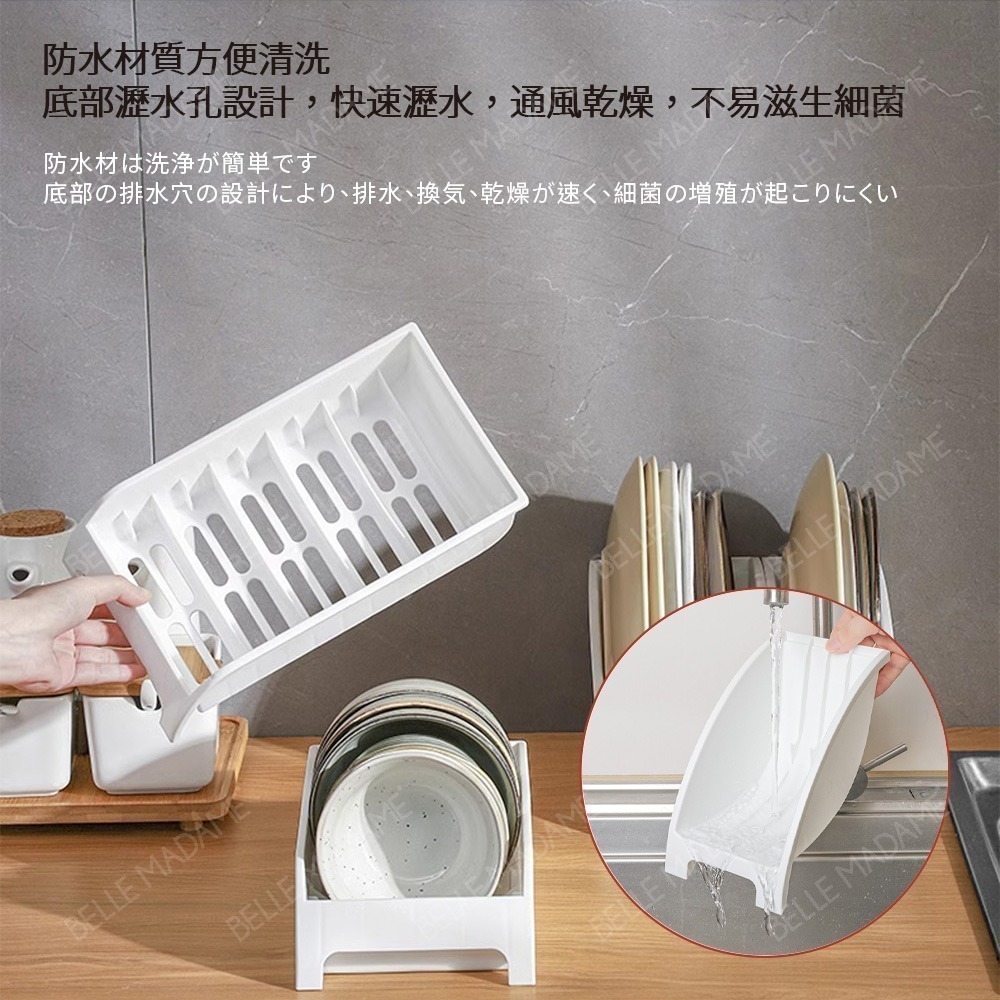 【Sanada】直立式碗盤收納架 日本製 多功能收納盒-細節圖3