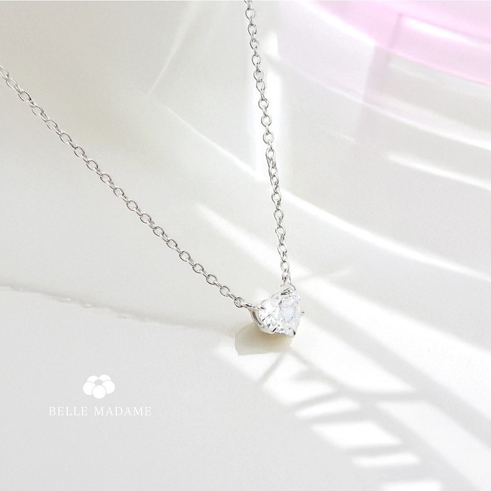 璀璨心契 50分心型鑽石項鍊 培育鑽石【BÉLLE Madame Diamond】-細節圖5
