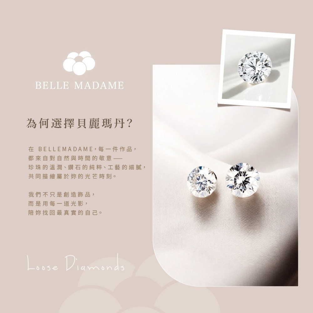 晨曦微光 20分培育真鑽 裸鑽【BÉLLE MADAME Diamond】-細節圖2