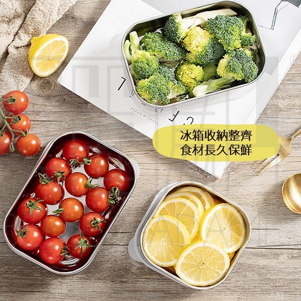 【ECHO】不鏽鋼保鮮盒 方形 10cm 日本製-細節圖2