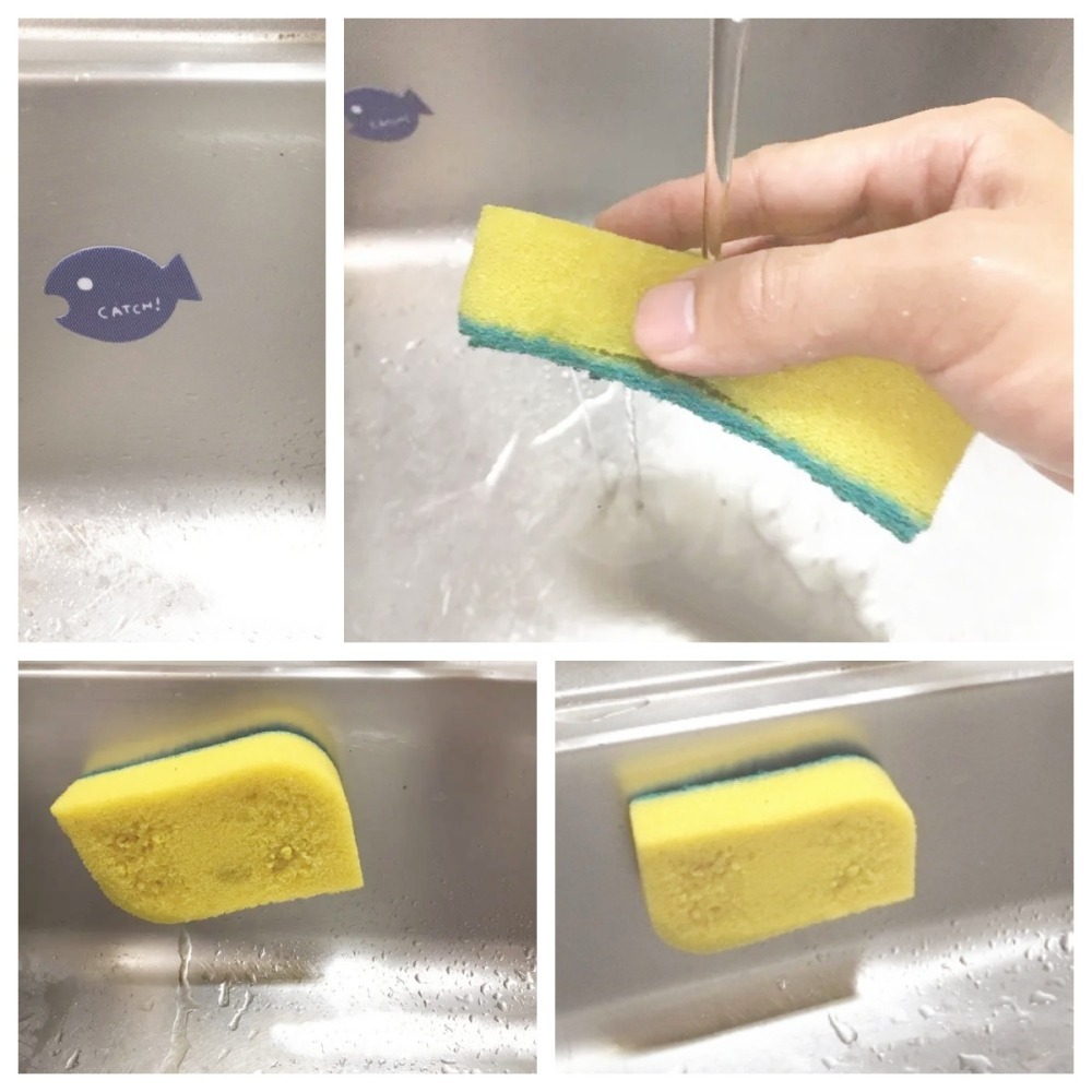 【YAMADA】魔術海綿貼 菜瓜布/抹布/手帕 萬用海綿貼 魔鬼氈抹布貼 魔鬼氈貼 菜瓜布架-細節圖3