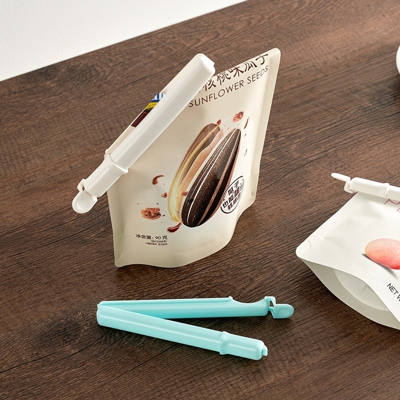 【日本inomata】藍白密封夾 L/入日本製 食物密封夾 保鮮密封夾 附吸盤收納架 日本雜貨-細節圖11