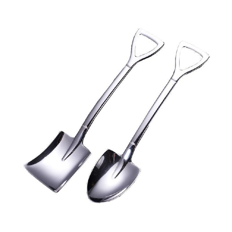 ✨獨立包裝✨不鏽鋼甜點鏟勺 甜點鏟勺 鐵鏟勺 甜點匙 冰淇淋湯匙 不銹鋼鏟勺  平鏟 甜品湯匙 甜品勺 410不鏽鋼-細節圖2