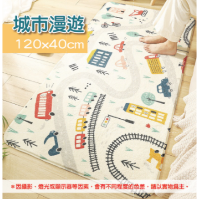 城市漫遊 羊羔絨床邊地墊