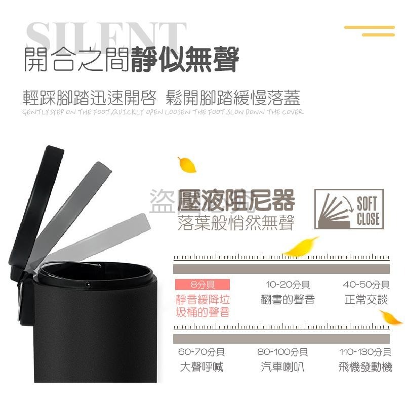 🔥密封防臭🔥靜音緩降垃圾桶 大容量垃圾桶 腳踏垃圾桶 靜音垃圾桶 不鏽鋼垃圾桶 翻蓋垃圾桶 垃圾桶 緩降垃圾桶-細節圖7
