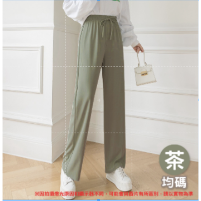🔥涼感舒適🔥冰絲闊腿褲 女生運動褲 涼感運動長褲 女休閒褲  休閒長褲 均碼闊腿直筒褲 休閒衛褲 寬鬆休閒褲-規格圖7