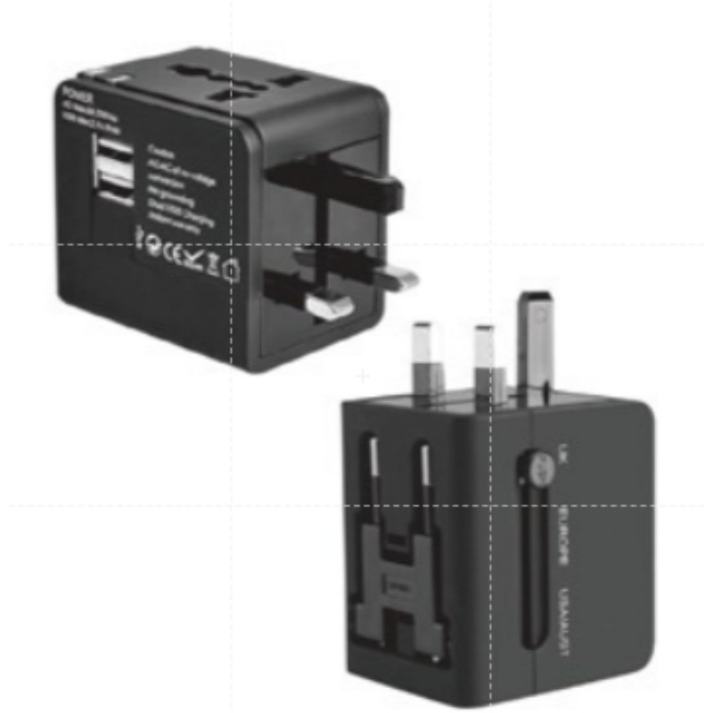 🔥台灣現貨🔥 最新升級版 6.5A快充插頭原廠保固 國際萬國旅充全球通用USB插頭 萬國轉接頭 多國旅行轉換插頭-規格圖9