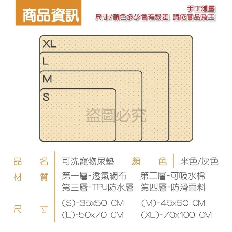 🔥超低價🔥寵物隔尿墊 可水洗尿墊 寵物尿墊 狗尿布墊 狗狗防尿墊 寵物防尿墊 防水尿墊 防滑隔尿墊 寵物尿布墊-細節圖3