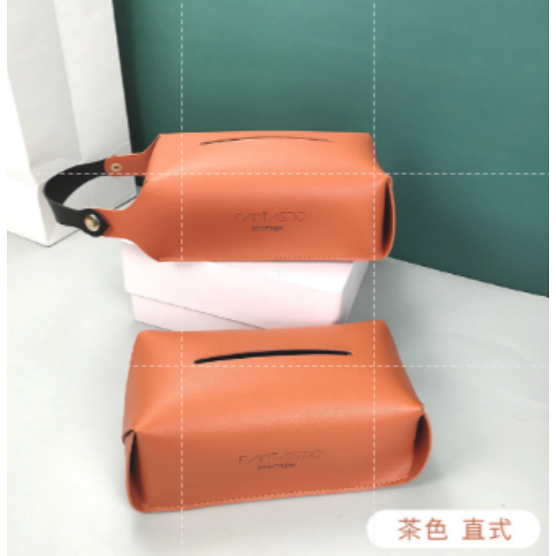 【直掛式】茶色 皮革面紙套