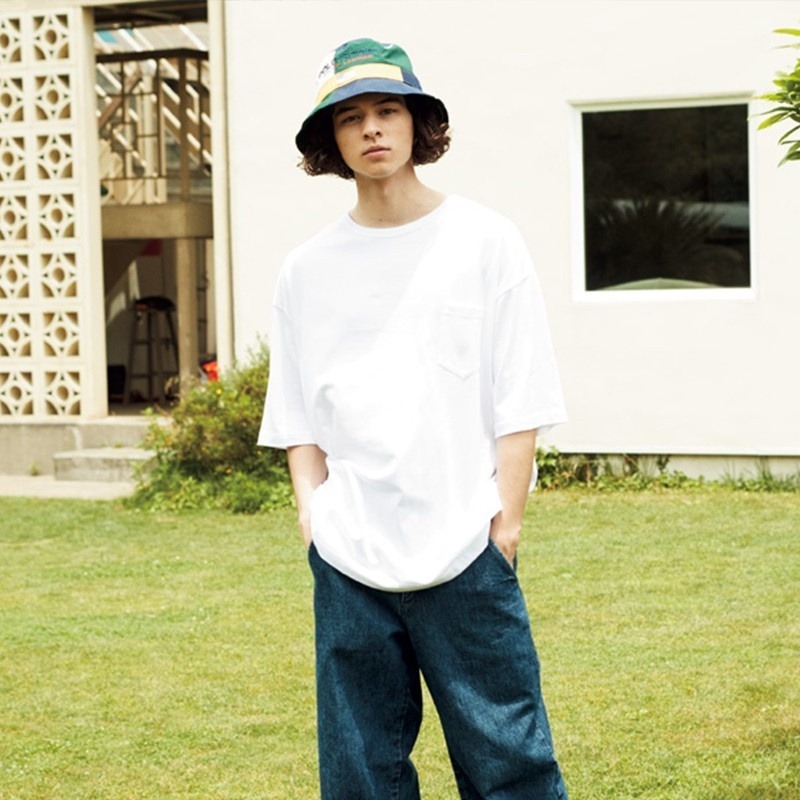 🌟日系穿搭🌟寬版口袋短T United Athle 5.6OZ 落肩T恤 寬版口袋上衣 UA衣服 寬版T恤 上衣-細節圖5