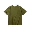 【軍綠色】寬版口袋短T