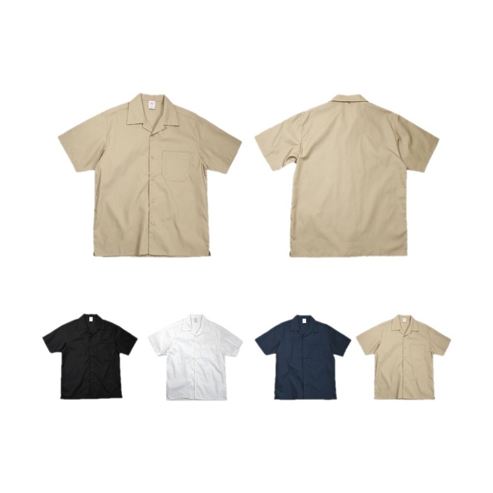 🌟不易起皺🌟古巴領短袖襯衫 United Athle 工作襯衫 古巴領 特殊布襯衫 短袖襯衫 古巴襯衫 FUS-細節圖2