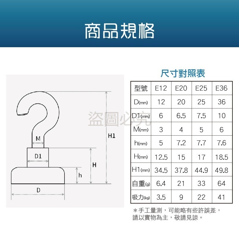 🔥加大36mm🔥磁鐵掛勾 掛勾 強磁掛勾 強力磁鐵 多功能掛鉤磁吸鉤 吸鐵掛鈎 磁性掛勾吸力彎勾 磁吸掛勾 強力掛-細節圖2
