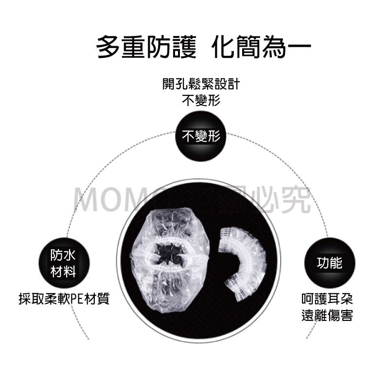 🔥單隻0.18🔥一次性防水耳套 透明防水耳套一次性耳罩染髮耳套 拋棄式耳罩 洗頭耳套 透明護耳套 簡易耳套-細節圖5