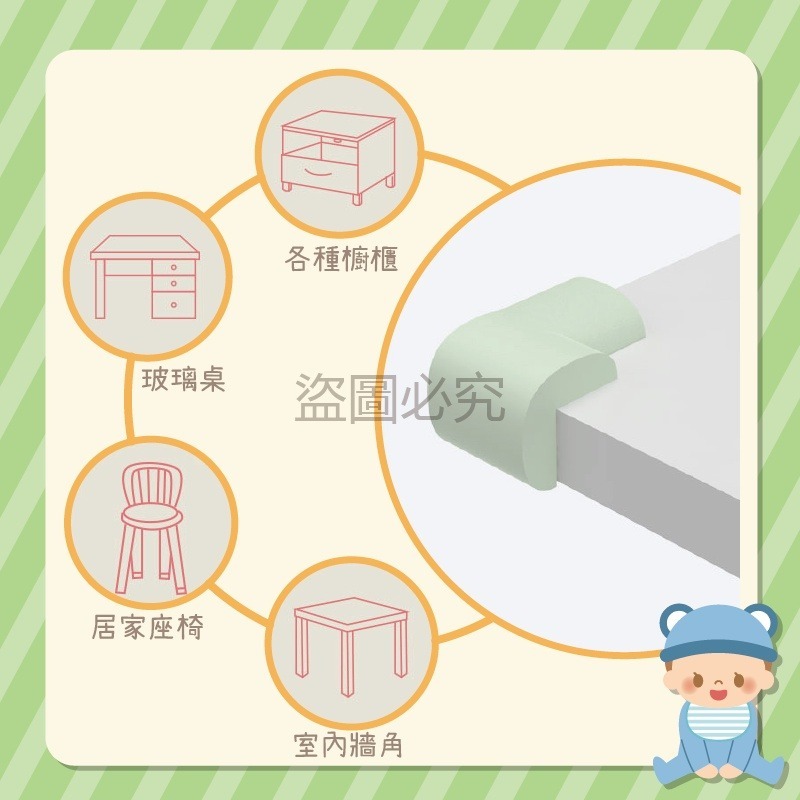 🔥台灣出貨🔥安全防撞角加厚防撞邊角 桌角防護 嬰幼兒兒童防護角 泡綿防撞居家安全防護 防撞角附膠貼 兒童防護-細節圖5