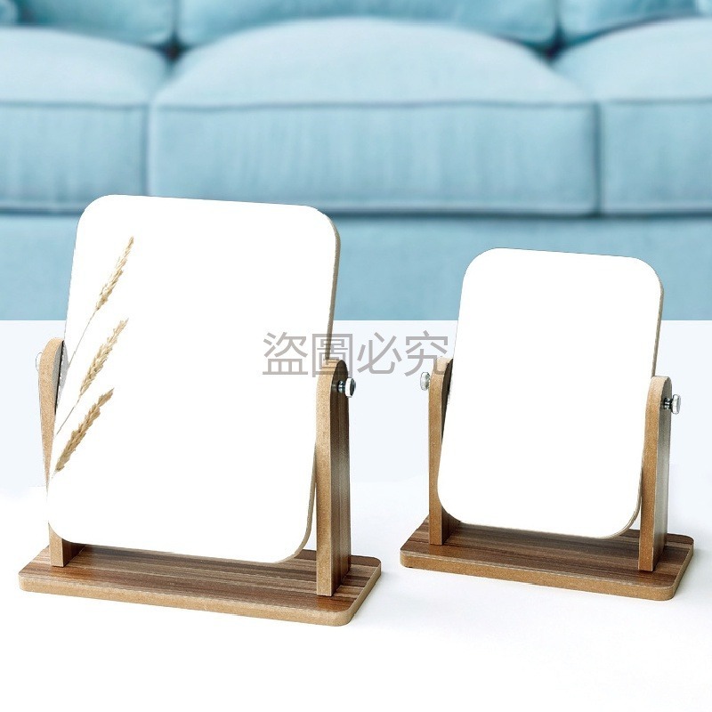 🔥挑戰最低🔥木質化妝鏡 日式簡約木質化妝鏡 桌面化妝鏡 木製化妝鏡 木質摺疊鏡子 梳妝鏡 折疊鏡 木鏡子化妝鏡-細節圖9