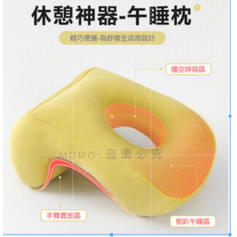 🔥台灣發貨🔥午休睡眠 旅行枕頭人體工學午睡枕辦公室趴睡枕 午休睡眠枕 慢回彈睡眠枕 透氣趴睡枕 午覺枕 出國枕頭-細節圖3