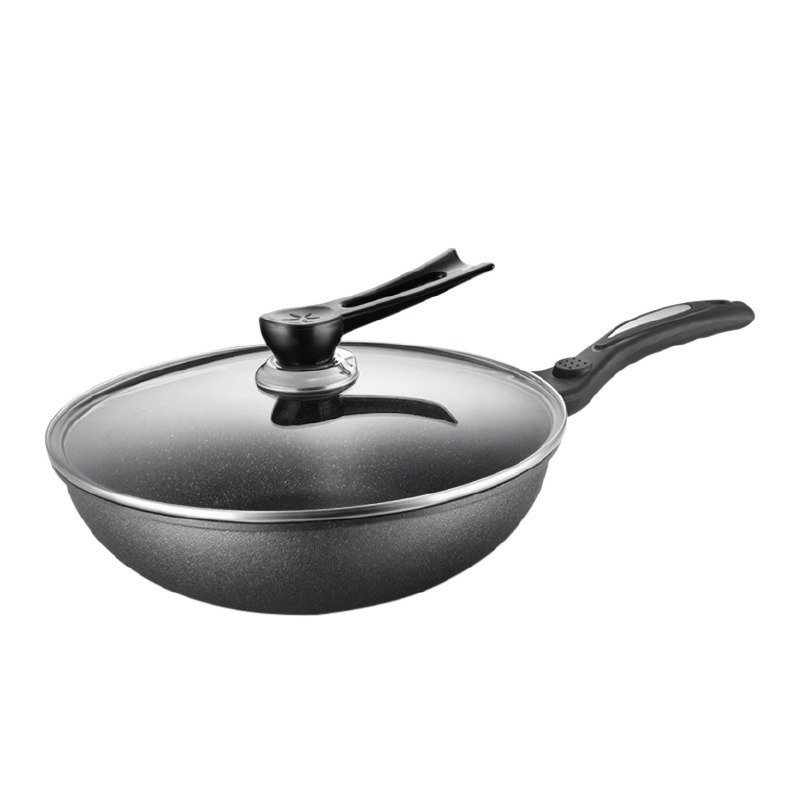 🔥導熱快速🔥韓國麥飯石炒鍋 麥飯石炒鍋不沾鍋平底不粘鍋具麥飯石不沾鍋 炒鍋 炒菜鍋 煎鍋 麥飯石煎鍋 廚具-細節圖2