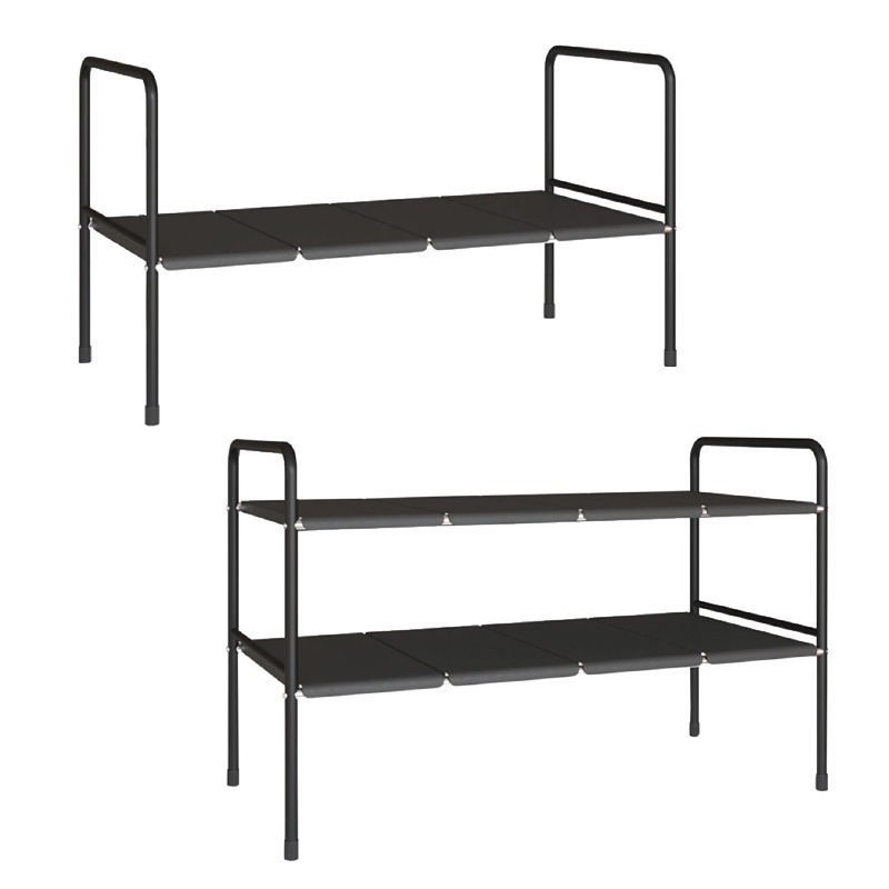 ✨空間大利用✨廚房下水槽置物架 單層/雙層伸縮置物架水槽置物架 碗架碗盤架水槽瀝水架 櫥櫃收納架 不鏽鋼置物架-細節圖2