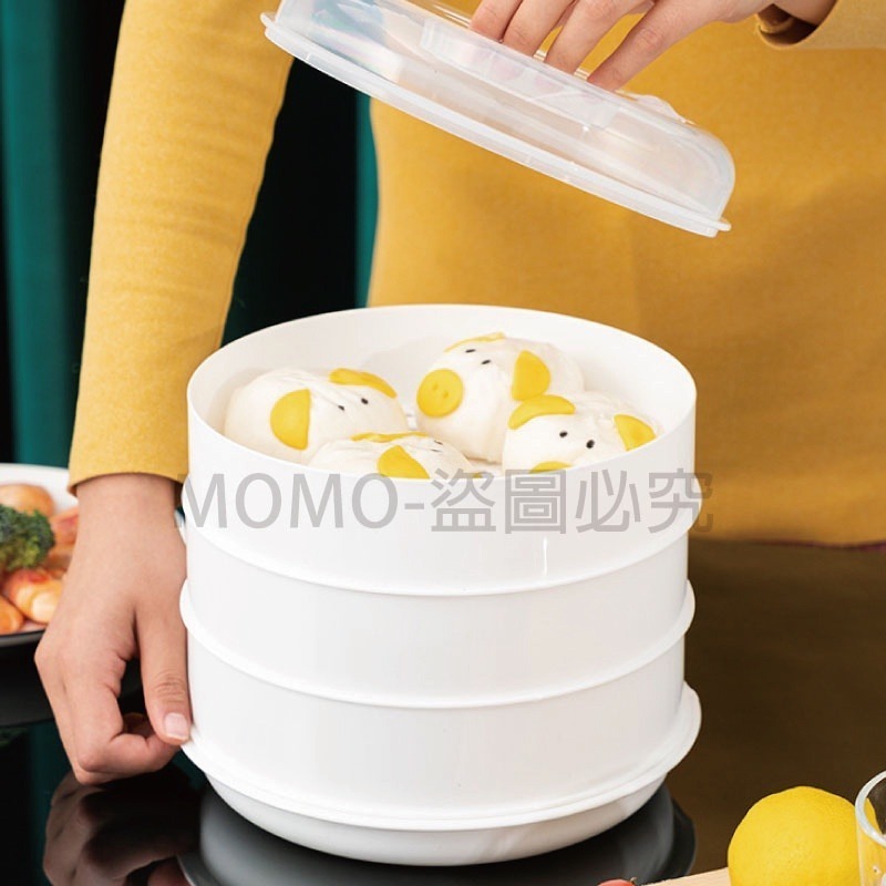 🔥微波爐蒸籠🔥 飯菜加熱蒸屜 廚房冷藏保溫盒 菜罩家用多層塑膠蒸籠蒸格微波爐專用蒸籠器 饅頭包子加熱 蒸米飯盒-細節圖3