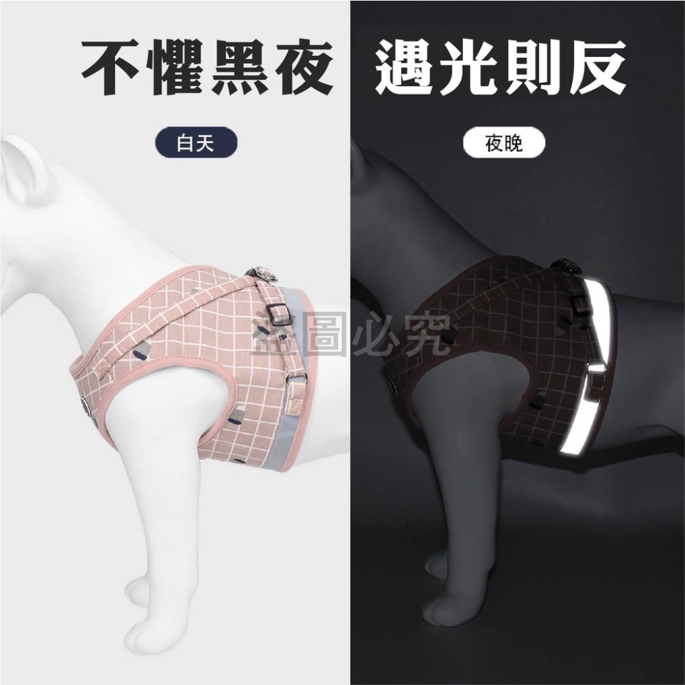 ✨夜間反光✨寵物胸背帶 小型犬胸背帶貓咪胸背帶 小狗胸背帶牽引繩 防掙脫 寵物透氣胸背帶 胸背 外出牽繩 寵物用品-細節圖9