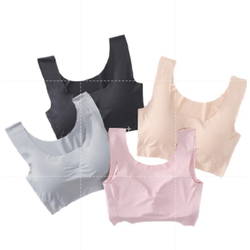 🔥日本熱銷🔥有胸墊乳膠 無痕內衣 運動內衣 冰絲 女裝 運動背心 睡衣 小可愛 冰絲內衣 睡眠背心 涼感內衣 無鋼圈-細節圖2