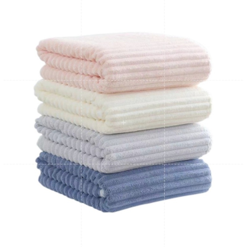 🔥快速吸水🔥糖果條絨毛巾 果凍條紋絨浴巾 浴巾 珊瑚絨浴巾 珊瑚絨毛巾 吸水毛巾浴巾 加厚糖果絨 不易掉毛 毛巾-細節圖2