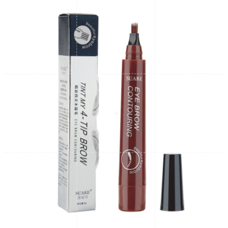 🔥特惠2隻20元🔥四叉水眉筆水眉筆蘇安可眉筆四爪眉筆四叉液體眉筆四頭分叉水眉筆 四頭眉筆 持久防水防汗眉筆-細節圖2